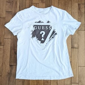GUESS Logo T-shirt Soft Ringer Tee Grey